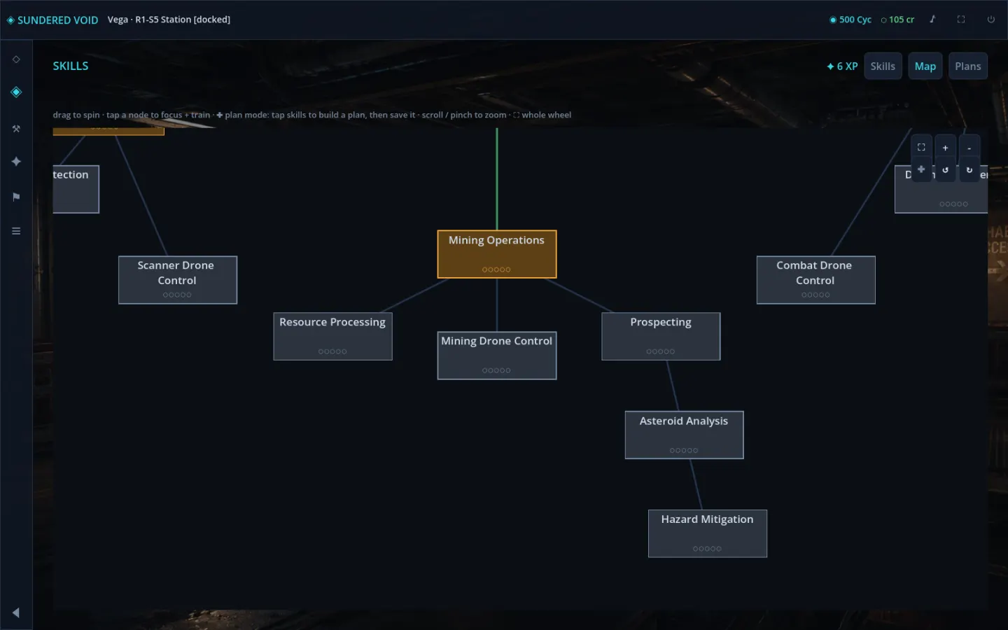 Skill tree — a branching prerequisite map